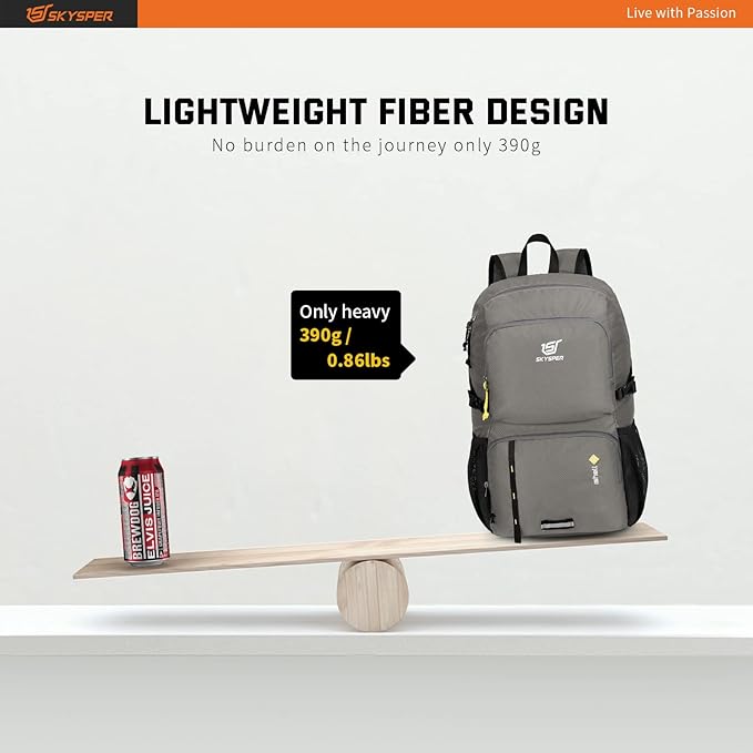 SKYSPER Lightweight Packable Backpack - 30L Hiking Daypack - Image 5