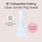 Milano Collection Travel Wig Styling Kit, Portable Travel Wig Stand with Compact Round Travel Case to Protect Wigs, Scalp Illusion Duo, Hot Air Brush & Gentle Brush for Wig Styling On-the-Go