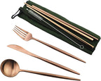 Gugrida Reusable Travel Utensils, 7 Piece Portable 304 Stainless Steel - Image 5
