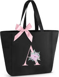 Vavabox Tote Bag, A-Z Initial Monogrammed Waterproof Tote Bag, Bridesmaid Gifts by Vavabox