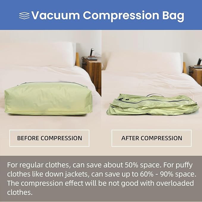 BAGAIL TPU Vacuum Bag for Travel, Reusable Compression Bag - Image 7