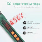 Mini Thermal Round Brush, 0.35 Inch Barrel Volume Heat Styling Brush for Men and Women Short Thin Curly Straight Hair, Heated Curling Iron,12 Temperature Setting (0.95 Inch with Bristles)