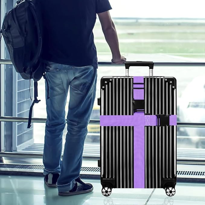 Luggage Straps for Suitcases TSA Approved-2 Pack Bright Personalized Luggage - Image 6