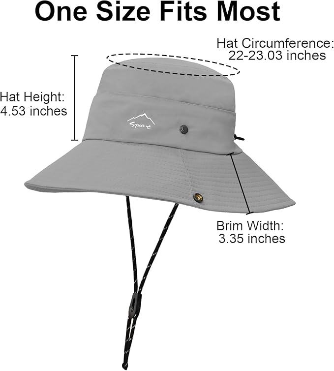 Sun Hats for Women Bucket Hat UV Protection Fishing Hat Wide Brim Safari Hats 2 - Image 5