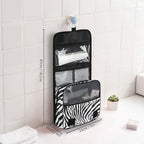 Hanging Travel Toiletry Bag Zebra Print Portable Makeup Organizer Cosmetic Bag Toiletry Kit for Women & Man