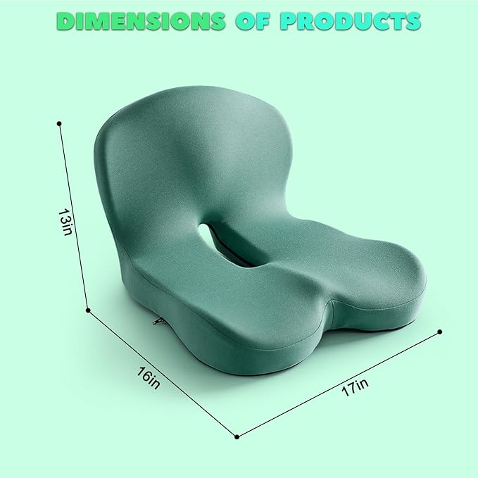 Buttocks Cushion for Office Chair Memory Foam Seat Pad for Butt Support - Image 2
