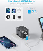 Universal Travel Adapter, VINTAR International Power Adapter - Image 7