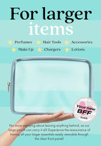 Clear Makeup Bag Zipper Pouch, Transparent Cosmetic Case Organizer, TSA - Image 3