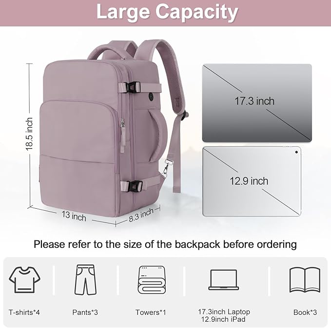 Travel Backpack, Carry on Flight Approved Backpack - Image 9