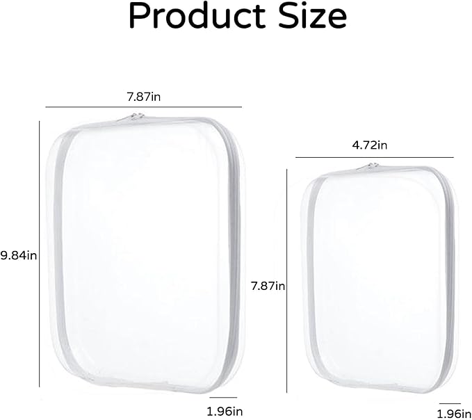 3PCS Zippered Transparent Cases - Image 2