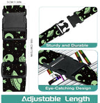 Luggage Straps for Suitcases Travel Belt Accessories (Cute Green Aliens)