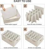 Shoe Organizer for Closet 2 Pack, Foldable Shoe Box - Image 7