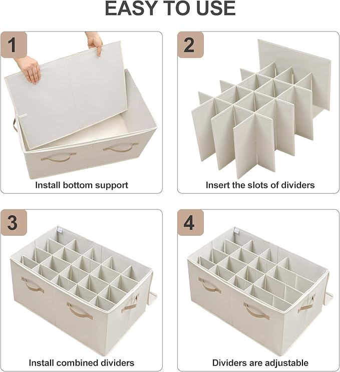 Shoe Organizer for Closet 2 Pack, Foldable Shoe Box - Image 7