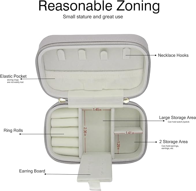 Travel Jewelry Case Small Suitable - Image 3
