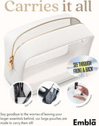 Clear Makeup Bag Zipper Pouch, Transparent Cosmetic Case Organizer, TSA - Image 4