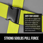 GORILLA GRIP Heavy Duty 4 Pack Adjustable Luggage Straps - Image 3