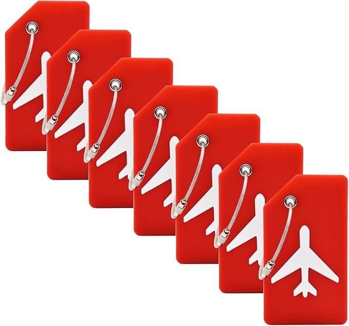 7 Pack Silicone Luggage Tag Baggage Handbag Travel Suitcase Tags by MODENGKONGJIAN