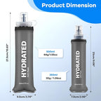 2Pack Soft Flask, 8.5oz Collapsible Soft Water Bottle, 250ml Foldable TPU - Image 6