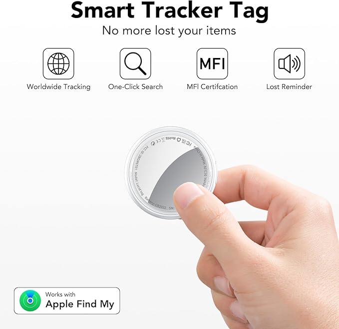 2025 New Air Tracker Tags-2 Pack, Replaceable Battery, Key Finder and Item - Image 2
