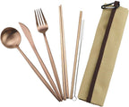Gugrida Reusable Travel Utensils, 7 Piece Portable 304 Stainless Steel - Image 2