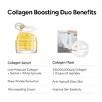 SUNGBOON EDITOR Deep Collagen Boosting Duo : Deep Collagen Mask (4ea) & Power Boosting Capsule Cream, Skincare Gift Sets for Mom