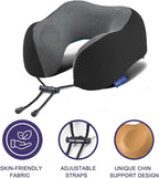 napfun Neck Pillow for Traveling, Upgraded Travel Neck Pillow for Airplane 100% - Image 3