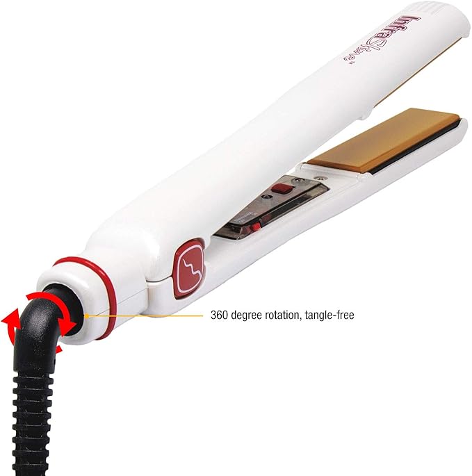 Redline Professional 1" Flat Iron, White Hair Straightener