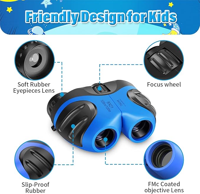 Perfect Binoculars for Kids, VNVDFLM Compact Waterproof Binoculars for Teens - Image 3