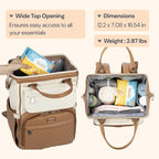 BabbleRoo Leather Diaper Bag Backpack, Unisex Stylish Travel Back Pack Nappy - Image 3