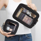 Clear Makeup Bag Small, TSA Approved Portable Toiletry Bag - Image 2