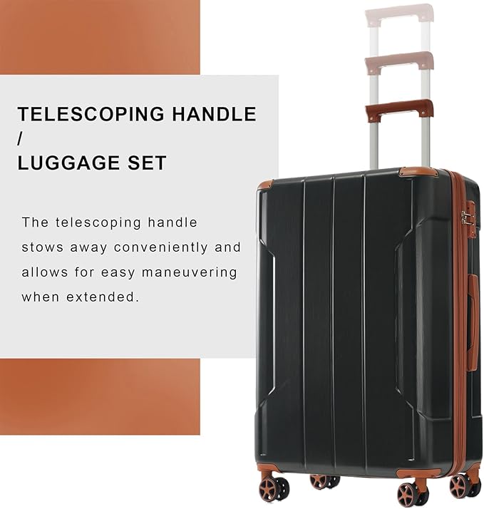 Merax 24 Inch Expandable Checked Luggage, Hardshell ABS Medium Suitcase - Image 7