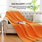 Knitted Weighted Blanket (33-orange / 60" x 80" | 15lbs)