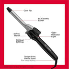 Revlon Perfect Heat Triple Ceramic Curling Iron | For Silky Smooth Tight Curls (3/4 in)