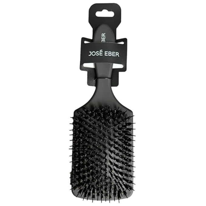 Jose Eber: Professional Series - Paddle Brush - 100% Natural Boar Hair W/Nylon Bristle, Reduces Breakage, Ideal for All Hairtypes, Salon Styling Tool