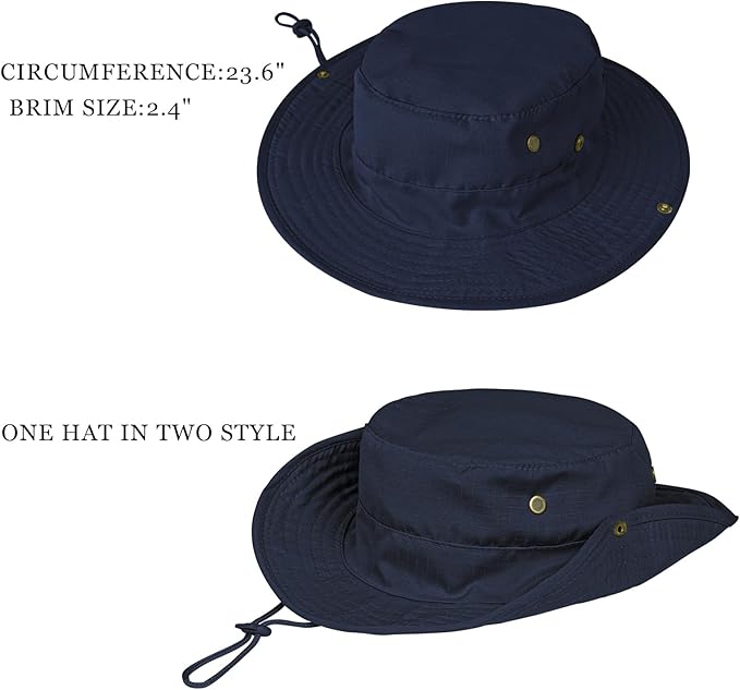 Sun Hats for Men Women Boonie Hat Foldable Fishing Hat UPF 50+ Bucket Hat for - Image 3