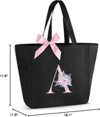 Vavabox Tote Bag, A-Z Initial Monogrammed Waterproof Tote Bag, Bridesmaid Gifts - Image 7