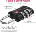 ZHEGE Luggage Locks, TSA Approved Locks, 3 Dial Zipper Lock - Image 3