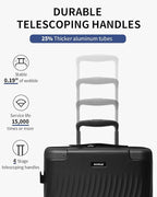 ECOHUB Hardside Expandable Carry On Luggage, Recycled PC 24" Rolling Luggage - Image 5