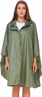 SaphiRose Unisex Rain Poncho Hooded Waterproof Raincoat - Image 7