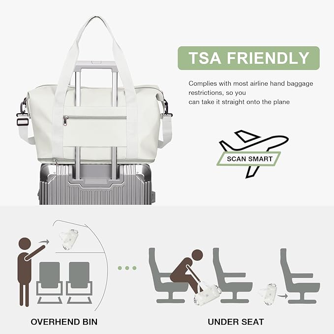 Travel Duffel Bag, Sports Tote Gym Bag, Shoulder Weekender Overnight Bag - Image 5