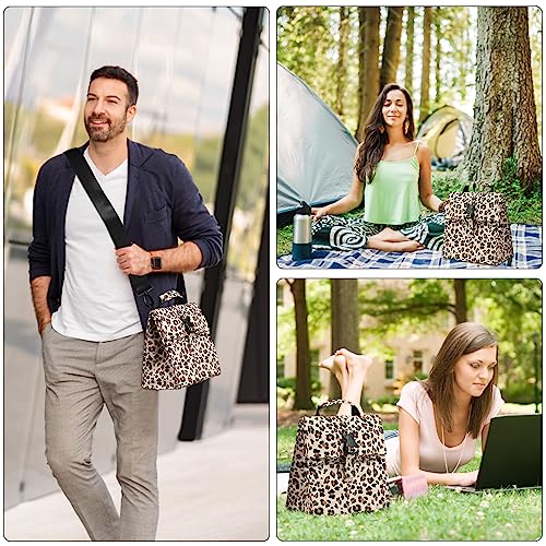 Insulated Foldable Lunch Bag (leopard print(Hard Fabric))