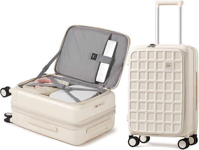 aji Expandable Top Opening Carry On Luggage Airline Approved, 20 Inch by AJIVALUESTYLISHQUALITY
