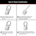 Master Lock Blue Set Your Own Combination TSA Approved Luggage Lock, Travel - Image 5