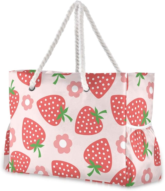 senya Large Beach Bags Totes Canvas Tote Shoulder Bag Soft Wave Water Resistant by senya