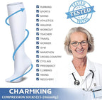 CHARMKING Compression Socks for Women & Men Circulation 15-20 mmHg is Best - Image 4