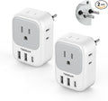 Switzerland Power Adapter 2 Pack, TESSAN Type J Adaptor by TESSAN