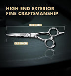 Professional Hair Cutting Scissors - SUS 440C & Cobalt Stainless Steel Barber Shears Fine Adjustment Tension Premium Shears for Hair Cutting (Hair Cutting Scissors S5, 5.5 Inches)