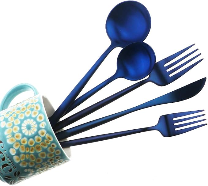 Gugrida 20-Piece 18/10 Stainless Steel Flatware Silverware, Luxury Dinnerware - Image 2