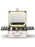 Qislee Makeup Box with A Detachable Lighted Mirror, Waterproof Travel Train Case by Qislee