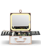 Qislee Makeup Box with A Detachable Lighted Mirror, Waterproof Travel Train Case by Qislee